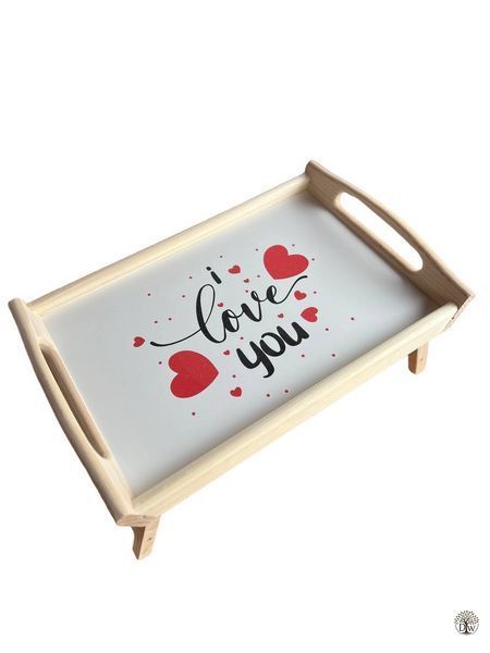 Столик кавовий з ніжками,кавовий стіл Love You ККН0223 фото