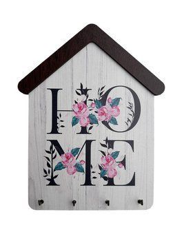 Древ'яна Ключниця на стіну HOME 23x18 см. к09 фото