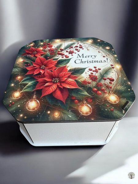 Подарункова коробка квадратна (ХДФ) 29x29x10 см. №11 корр11 фото