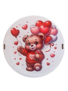 Подарункова коробка кругла (ХДФ) 19x10 см. №25. кор23 фото