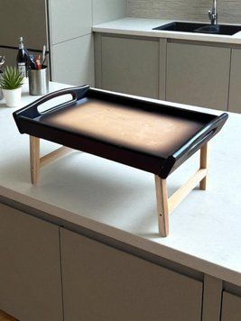 Складаний кавовий столик для сніданку в ліжко 42&times;28&times;17 см №2 ККН024 фото