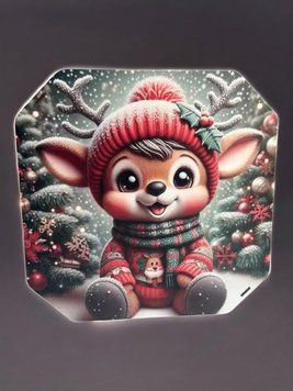 Подарункова коробка квадратна (ХДФ) 19x19x10 см. №27 кор27 фото