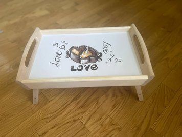 Столик кавовий з ніжками стіл для подачі Love КСХ02 фото